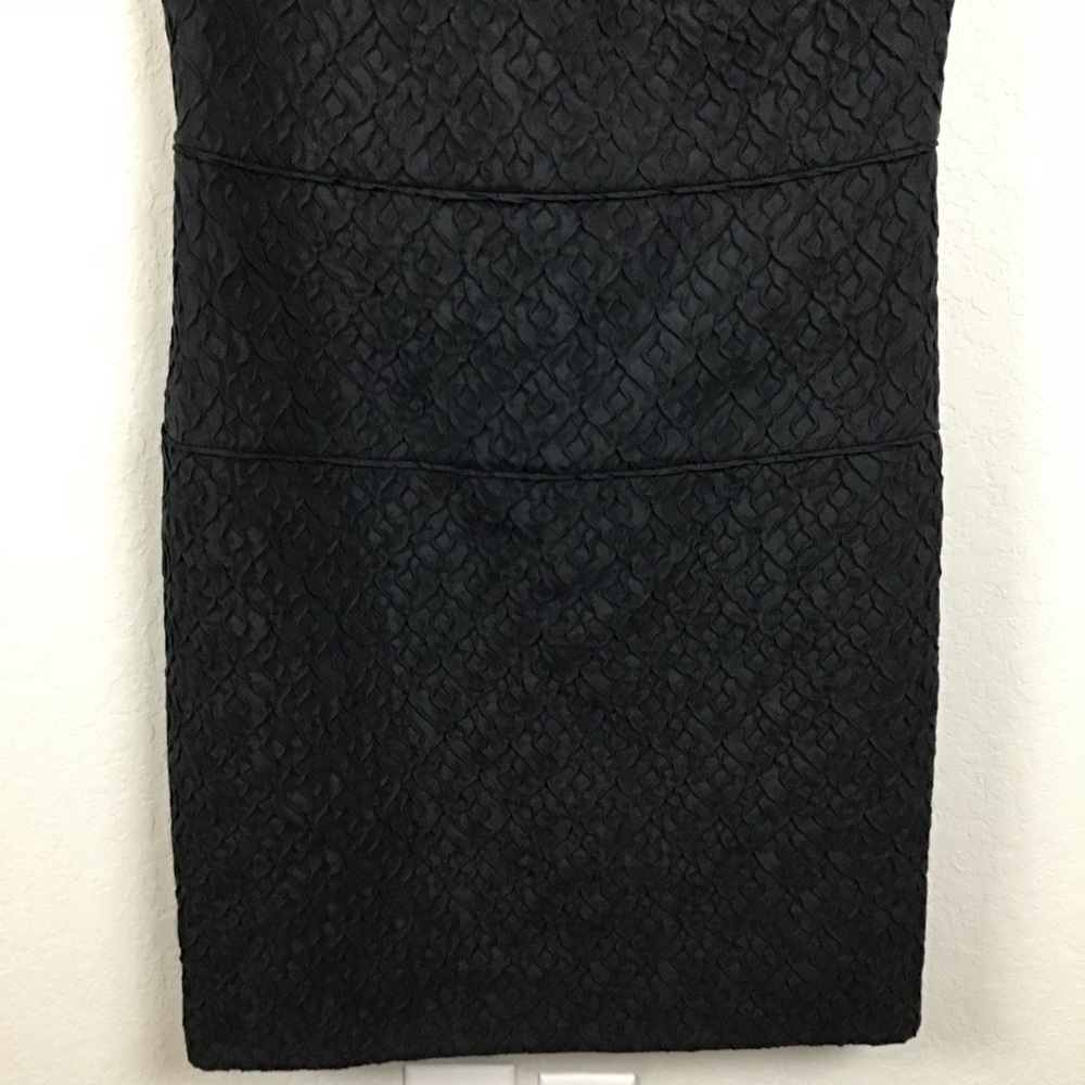 Talbot Runhof Dress Sheath Textured LBD - Picture 4 of 8